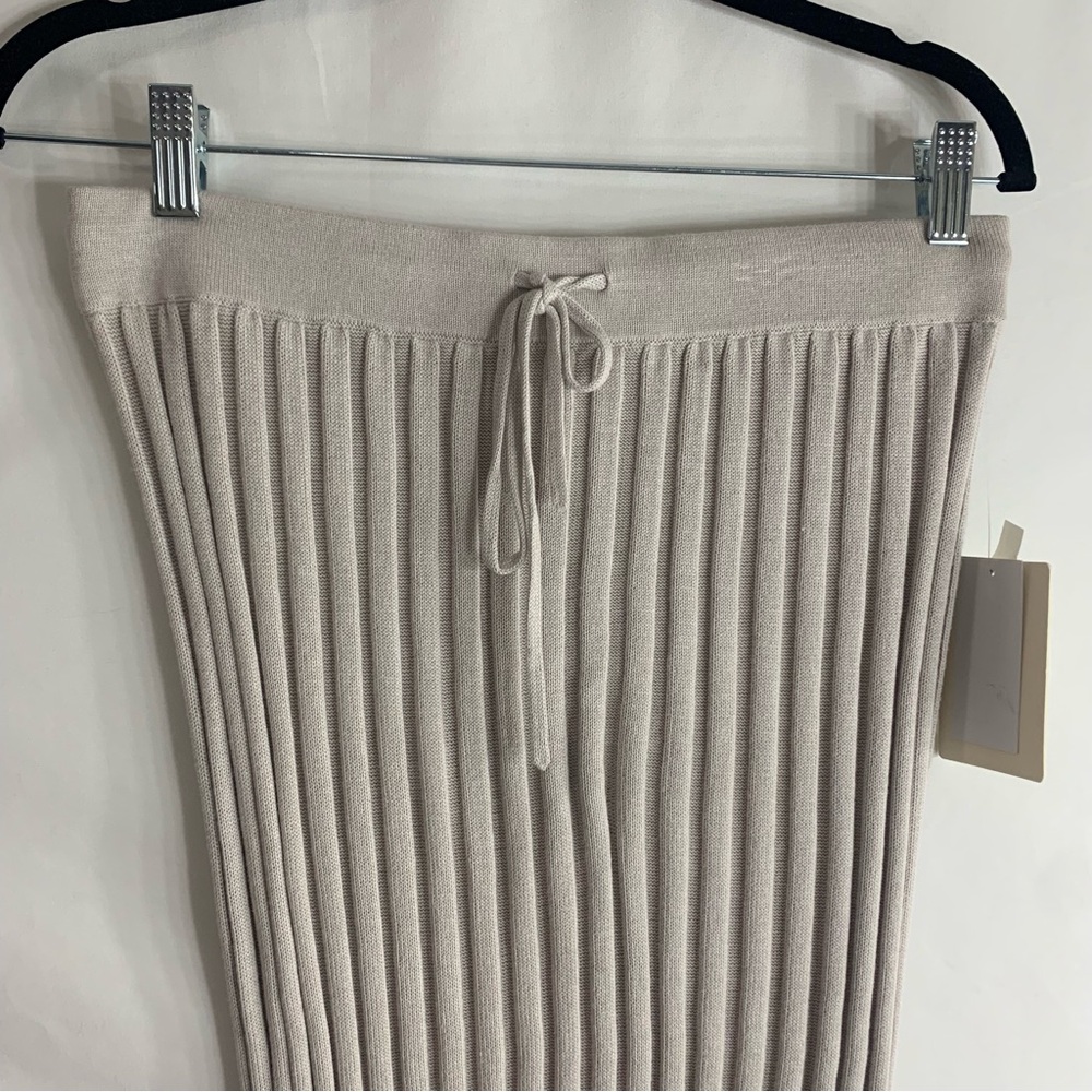 2 PIECE SET Industry Ribbed Knit Neutral Tank Top and Maxi Skirt, size M NEW - Picture 13 of 16
